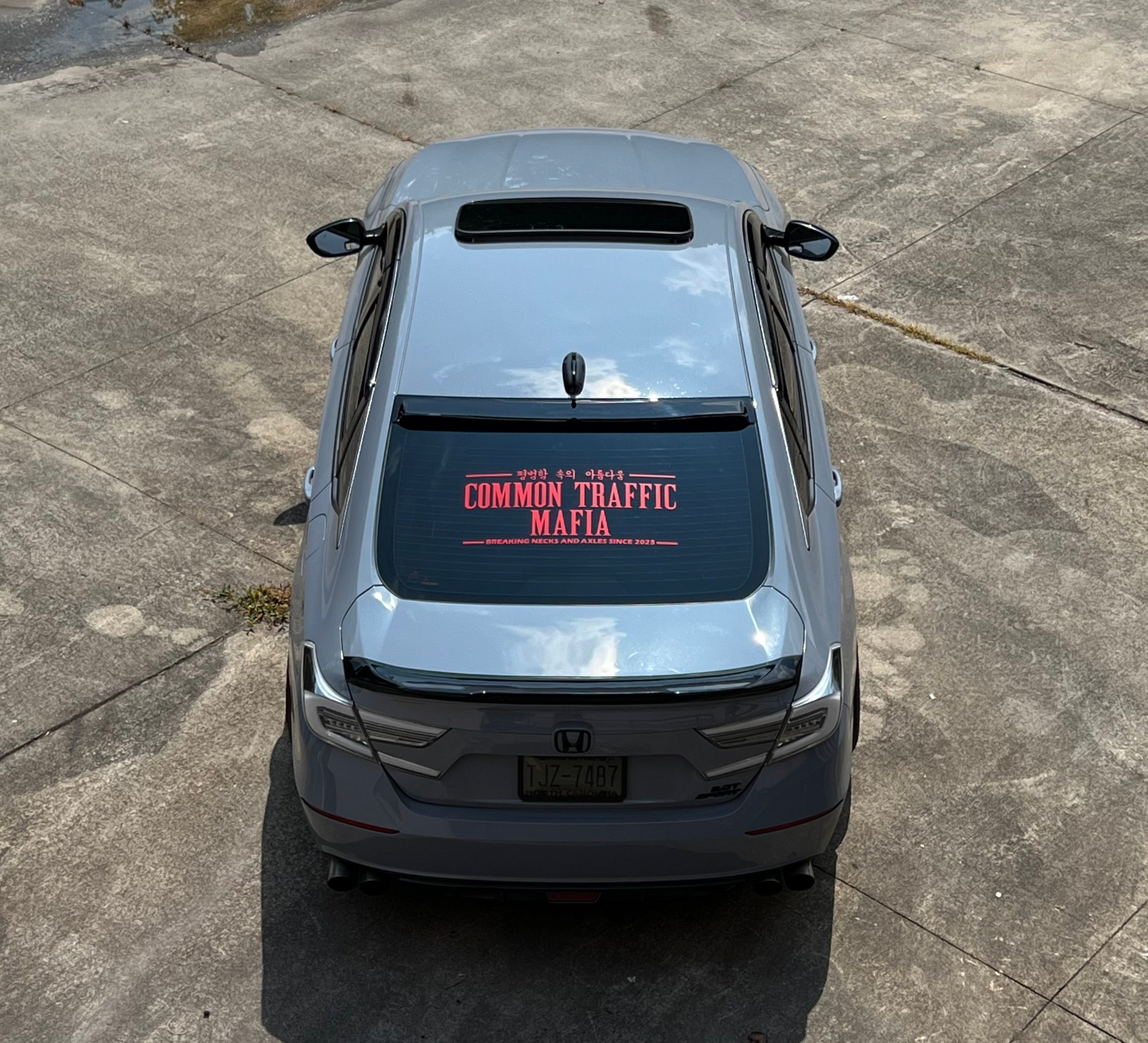 Window Rear Glass Banner “Beauty In The Ordinary” Rear Windshield Banner – Common Traffic Mafia
