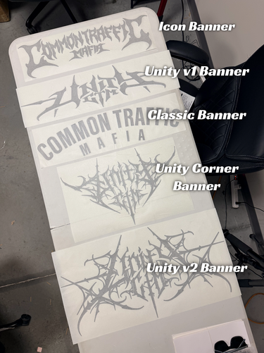 Black Oil Slick Windshield Banners - 5 Styles - LIMITED EDITION